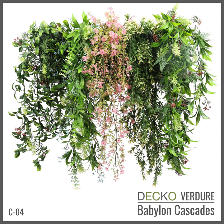 DECKO Verdure Babylon Cascades - <b>JASMINE</b> - Collection of 5 different Artificial Hanging Plants