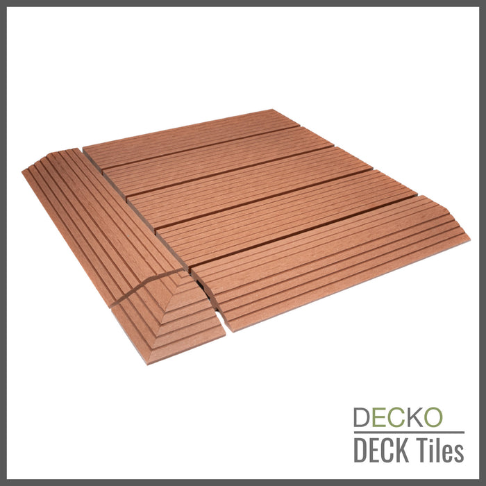 <b>Deck Tiles</b> - Premium WPC Interlocking - Box of 11 tiles = 10.86 sqft | DECKO