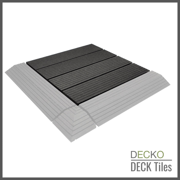 <b>Deck Tiles</b> - Premium WPC Interlocking - Box of 11 tiles = 10.86 sqft | DECKO
