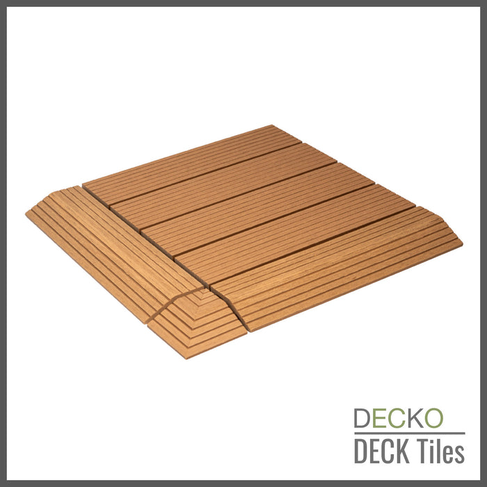 <b>Deck Tiles</b> - Premium WPC Interlocking - Box of 11 tiles = 10.86 sqft | DECKO