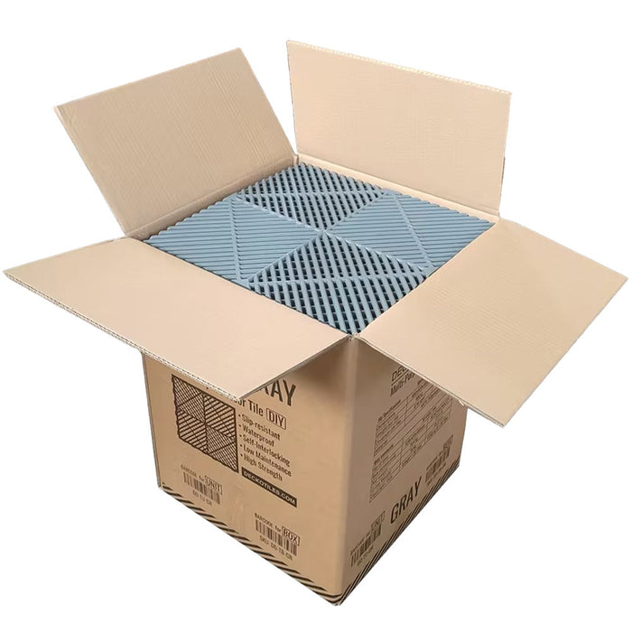 Garage Tile - Interlocking Polypropylene Flooring | DECKO <b>DURANTE</b> (15.8" x 15.8" x 0.7" tile) <b>Select Color</b> - (One Piece)
