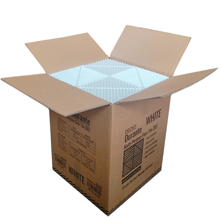 Garage Tile <b>Ramp Edge</b> for Interlocking Polypropylene Flooring | DECKO <b>DURANTE</b> (15.8" x 2.4" x 0.7") - (One Piece)