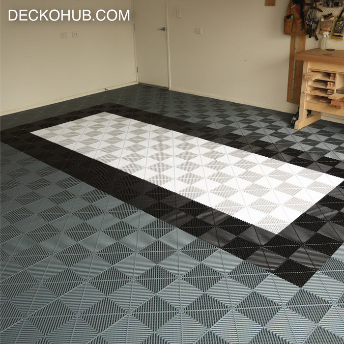 <b>Garage Tile Samples</b> - Interlocking Polypropylene Flooring - Build your Own Selection | DECKO - Fully Refundable (up to 6 items) with FREE Return