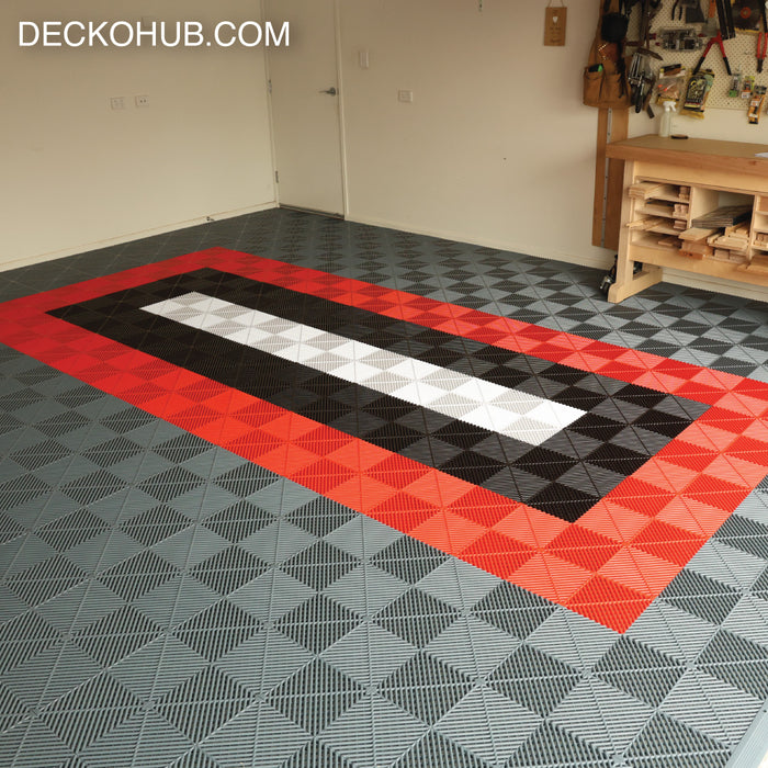 <b>Garage Tile Samples</b> - Interlocking Polypropylene Flooring - Build your Own Selection | DECKO - Fully Refundable (up to 6 items) with FREE Return