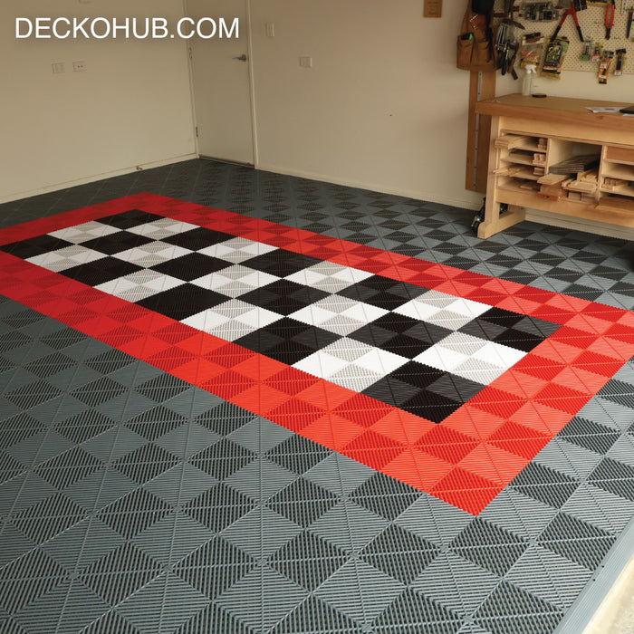 <b>Garage Tile Samples</b> - Interlocking Polypropylene Flooring - Build your Own Selection | DECKO - Fully Refundable (up to 6 items) with FREE Return
