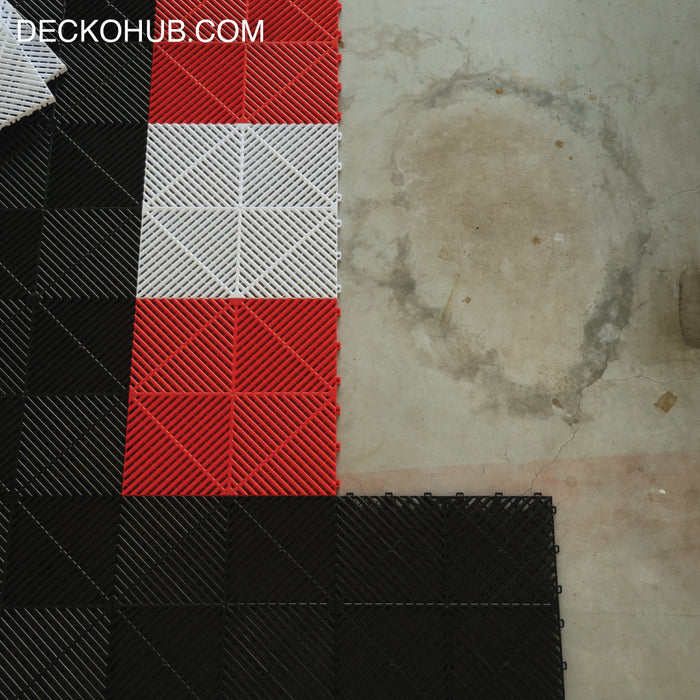 <b>Garage Tile Samples</b> - Interlocking Polypropylene Flooring - Build your Own Selection | DECKO - Fully Refundable (up to 6 items) with FREE Return