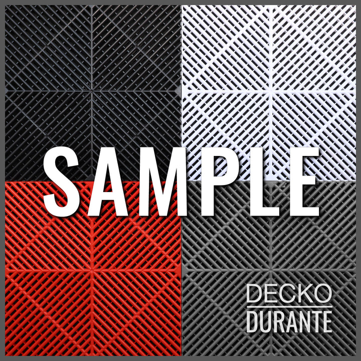 <b>Garage Tile Samples</b> - Interlocking Polypropylene Flooring - Build your Own Selection | DECKO - Fully Refundable (up to 6 items) with FREE Return
