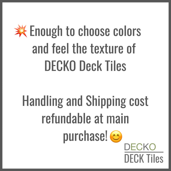 Deck Tile <b>Colour Sample</b> - Premium WPC Interlocking | DECKO - Free Delivery