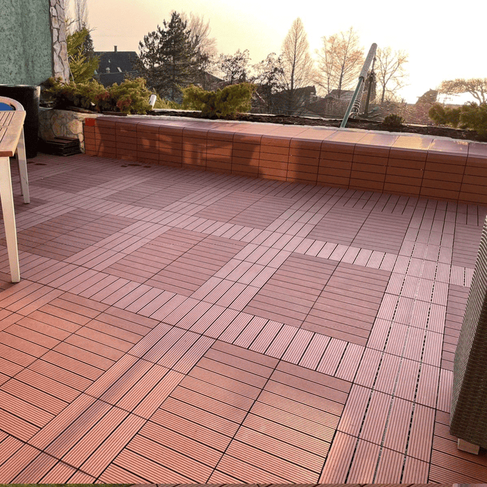 <b>Deck Tiles</b> - Premium WPC Interlocking - Box of 11 tiles = 10.86 sqft | DECKO