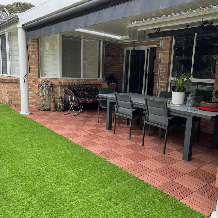 <b>Deck Tiles</b> - Premium WPC Interlocking - Box of 11 tiles = 10.86 sqft | DECKO