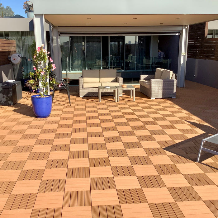 Deck Tile <b>Colour Sample</b> - Premium WPC Interlocking | DECKO - Free Delivery