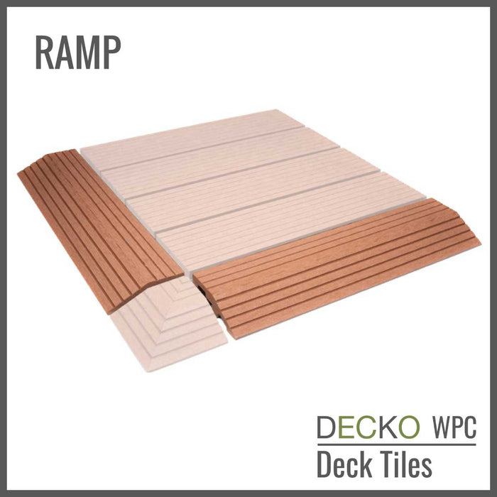 DECKO Tiles <b>RAMP EDGE</b> - (One Piece) - 11.8"/3.1"/0.8"