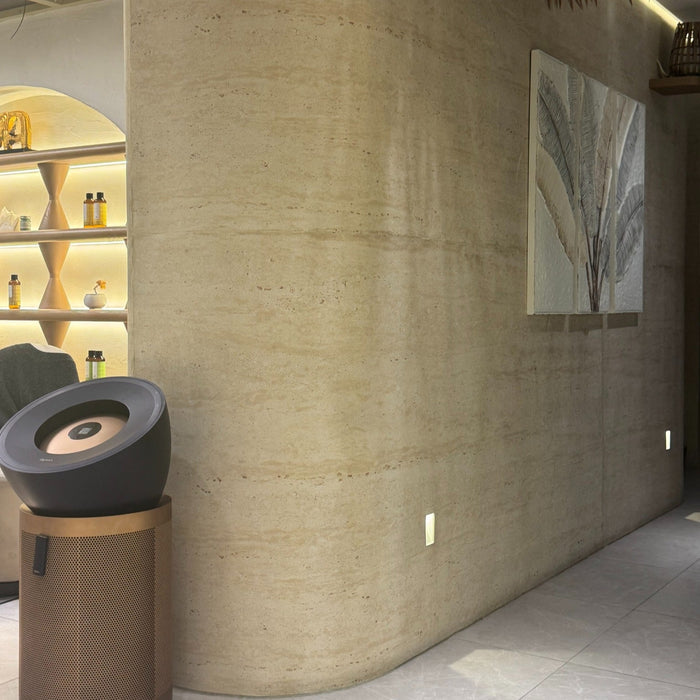 DECKO Flexistone  Stone Wall Panels – <b>PIETRA TRAVERTINO</b> - Box of 35.4" x 11.8" flexible stone panels