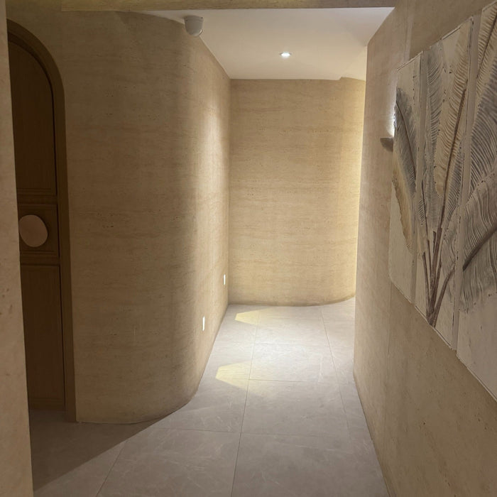 DECKO Flexistone  Stone Wall Panels – <b>PIETRA TRAVERTINO</b> - Box of 35.4" x 11.8" flexible stone panels