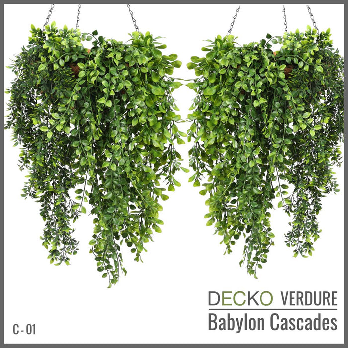 Artificial Hanging Plants - <b>SENNA</b> Collection (2 sets of 3 different plants) | DECKO Verdure Babylon Cascades