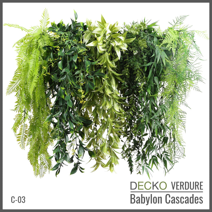 DECKO Verdure Babylon Cascades - <b>TROPICANA</b> - Collection of 6 different Artificial Hanging Plants