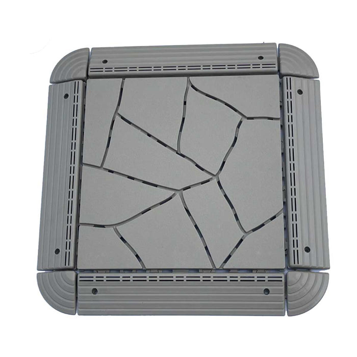 Ramp Edges for DECKO Lite PP Deck Tiles - <b>Choose Color</b> - Premium, 100% Recycled Polypropylene (One Piece)