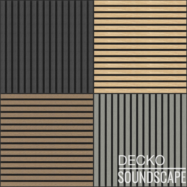 Acoustic Sound Dampening Wall Panels - 3.9 or 7.7 sq ft box | DECKO SOUNDSCAPE - <b>Choose Colour & Size</b>
