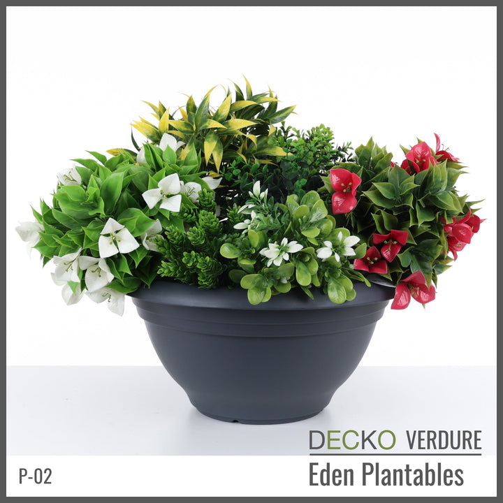 DECKO Verdure Eden Plantables - <b>FLORA</b> - Collection of 8 different Artificial Plantable Plants