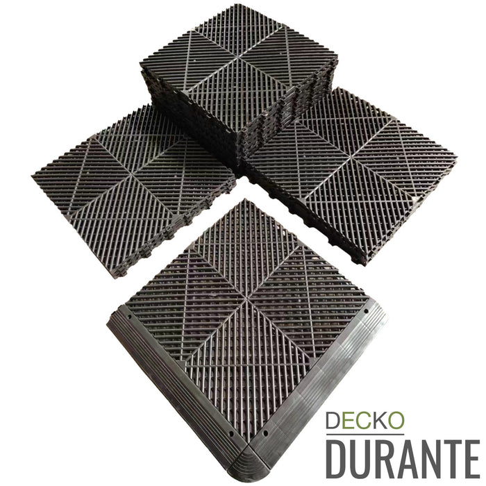 DECKO <b>DURANTE</b> Multipurpose Tile - <b>BLACK</b> - 15.8/15.8/0.7" - Price/Tile