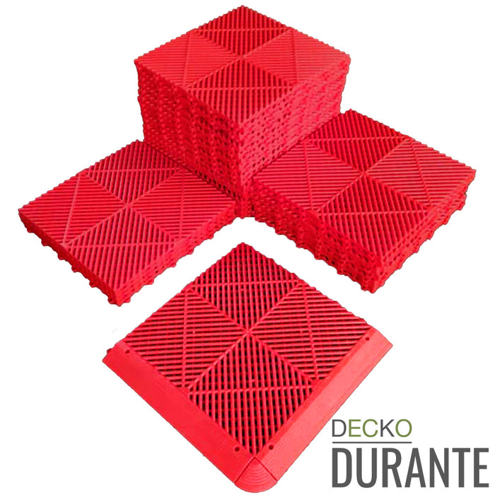 DECKO <b>DURANTE</b> Multipurpose Tile - <b>RED</b> - 15.8/15.8/0.7" - Price/Tile