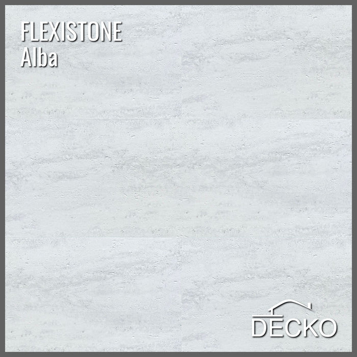 Flexible 3D Stone Wall Panels - <b>PIETRA ALBA</b> - Box of 16 panels (35.4" x 11.8") <b>46.5 sqft</b> coverage | DECKO Flexistone