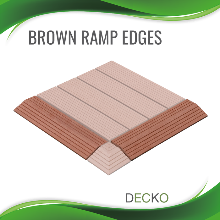 DECKO Tiles <b>RAMP EDGE</b> - (One Piece) - 11.8"/3.1"/0.8"