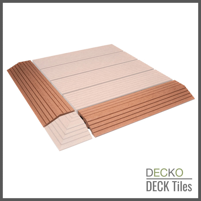 DECKO Tiles <b>RAMP EDGE</b> - (One Piece) - 11.8"/3.1"/0.8"