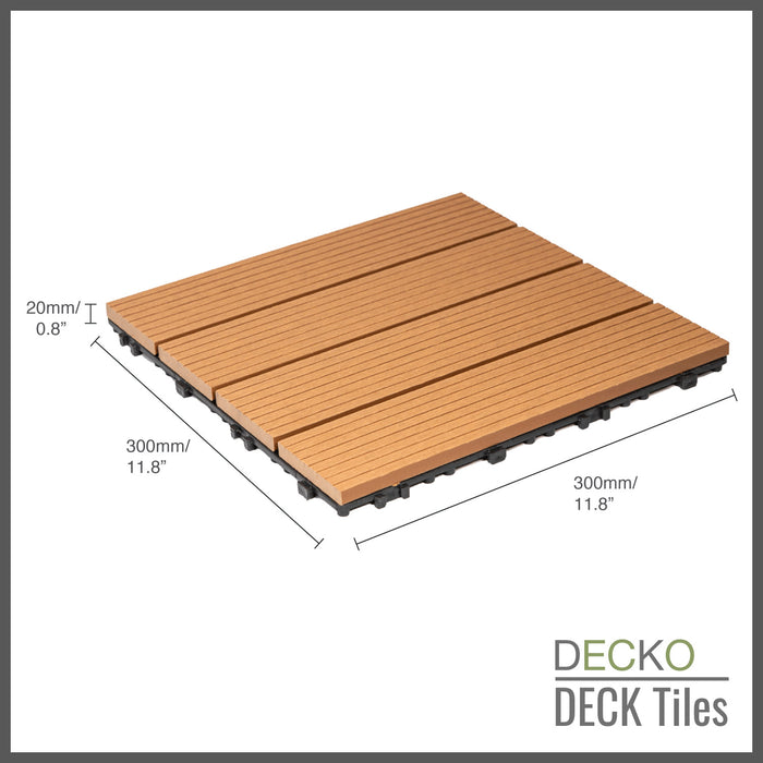 DECKO Premium Tiles - <b>TEAK</b> - (One Piece)