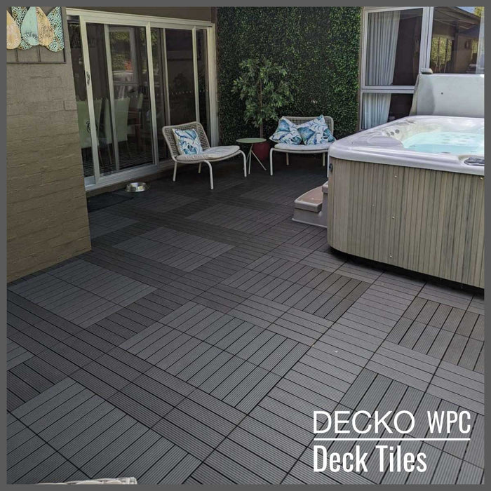 DECKO Premium Tiles - <b>CHARCOAL</b> - (One Piece)