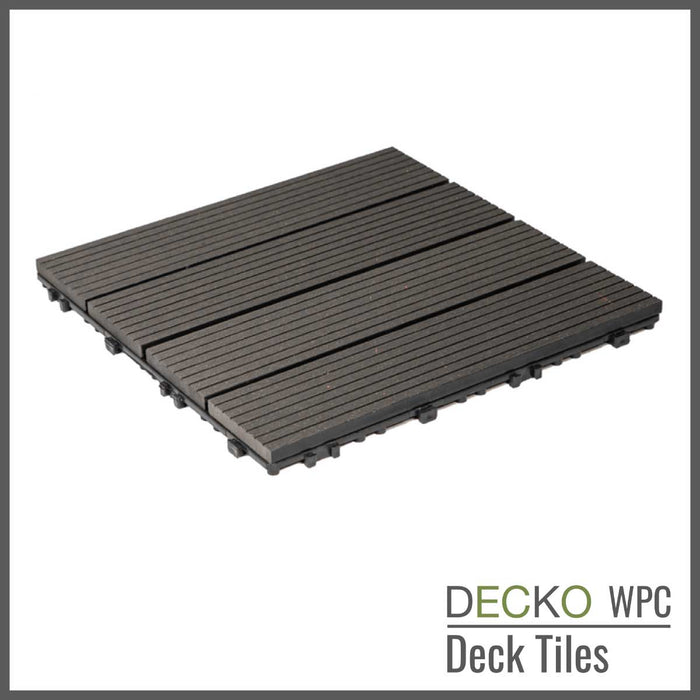 DECKO Premium Tiles - <b>CHARCOAL</b> - (One Piece)
