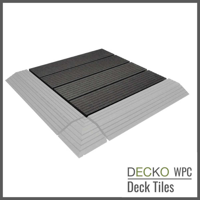 DECKO Premium Tiles - <b>CHARCOAL</b> - (One Piece)