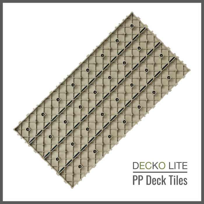 <b>SAMPLE PACK</b> of PP Deck Tiles, Ramp Edges and Corners - Interlocking PP Flooring | DECKO Lite - Free Shipping