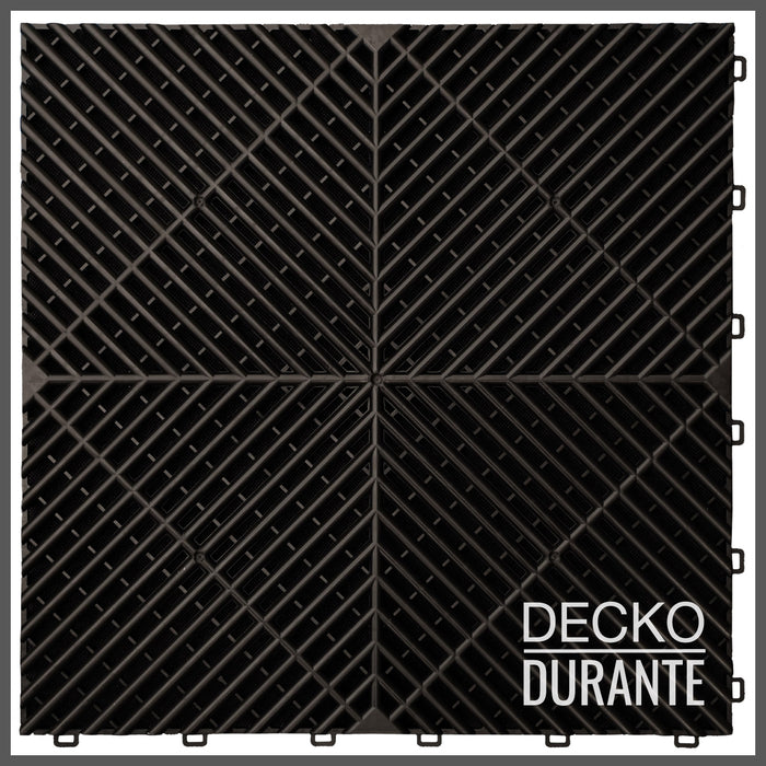 DECKO <b>DURANTE</b> Multipurpose Tile - <b>BLACK</b> - 15.8/15.8/0.7" - Price/Tile