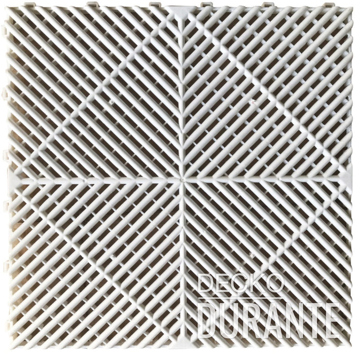 DECKO <b>DURANTE</b> Multipurpose Tile - <b>WHITE</b> - 15.8/15.8/0.7" - Price/Tile