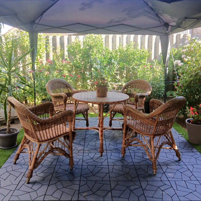 <b>SAMPLE PACK</b> of PP Deck Tiles, Ramp Edges and Corners - Interlocking PP Flooring | DECKO Lite - Free Shipping