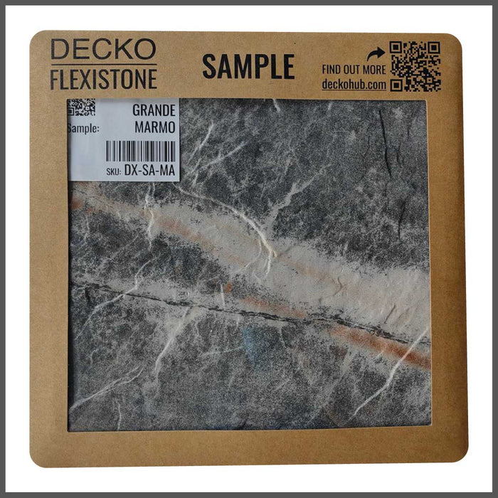 DECKO Flexistone Wall Panels - <b>GRANDE MARMO</b> - Box of 5 Panels 47.2" x 23.6"