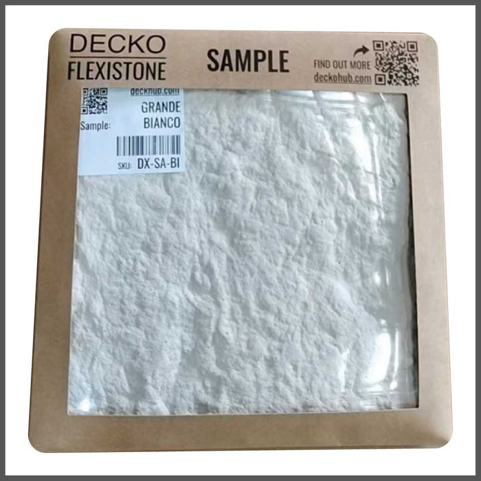 DECKO Flexistone Stone Wall Panels - <b>GRANDE BIANCO</b> - Box of 47.2"x23.6" Panels