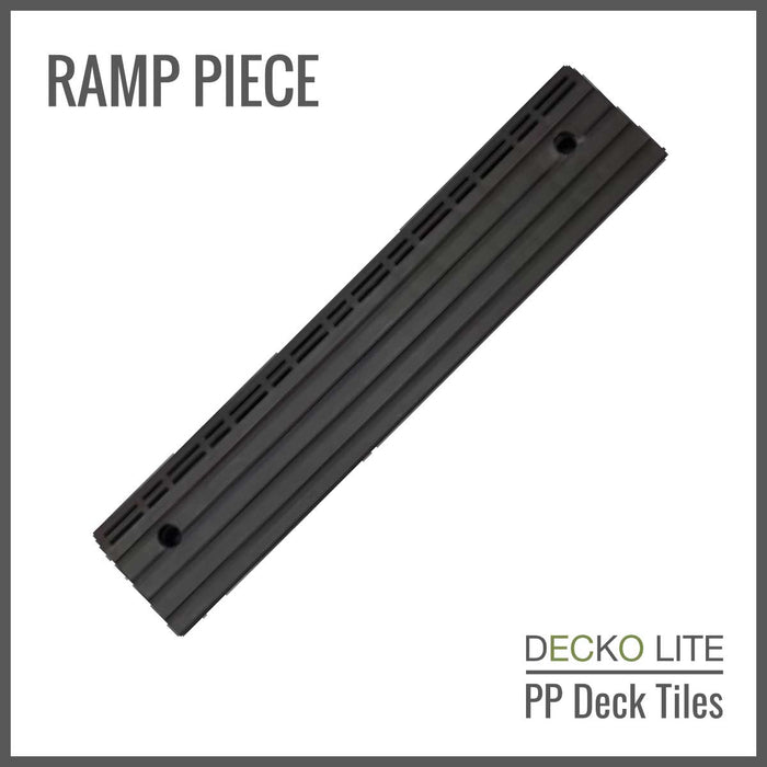 Ramp Edges for DECKO Lite PP Deck Tiles - <b>Choose Color</b> - Premium, 100% Recycled Polypropylene (One Piece)