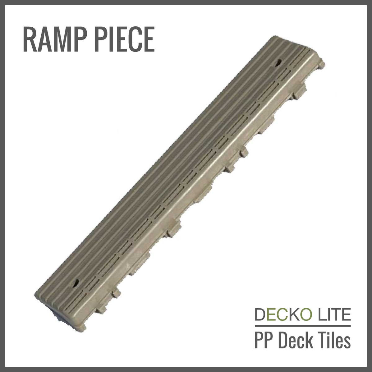Deck Tiles Ramp Edge for Interlocking PP Flooring - Premium, with Recy ...