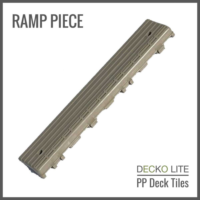 Ramp Edges for DECKO Lite PP Deck Tiles - <b>Choose Color</b> - Premium, 100% Recycled Polypropylene (One Piece)