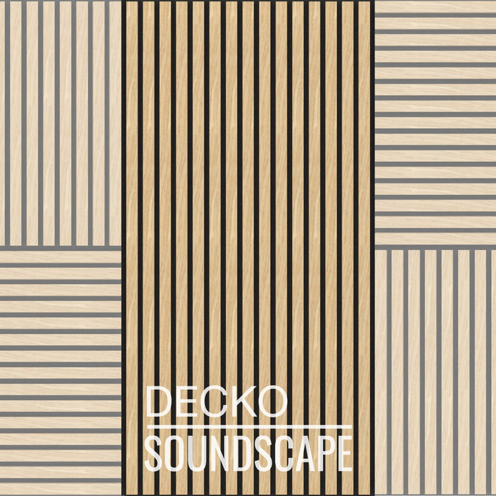 Acoustic Sound Dampening Wall Panels - <b>MAPLE Long</b> - box of 3 panels (47.2" x 23.6" x 0.8") <b>7.7 sq ft</b> coverage | DECKO SOUNDSCAPE