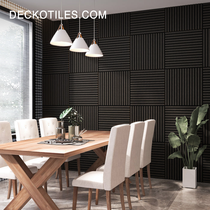 DECKO <b>SOUNDSCAPE</b> Acoustic Wall - <b>EBONY</b> - Square - Price/Panel