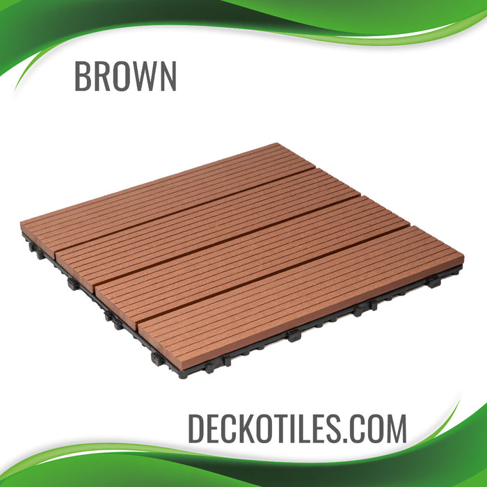 DECKO Premium Tiles - <b>BROWN</b> - (One Piece)