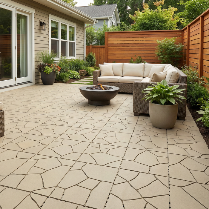 <b>SAMPLE PACK</b> of PP Deck Tiles, Ramp Edges and Corners - Interlocking PP Flooring | DECKO Lite - Free Shipping