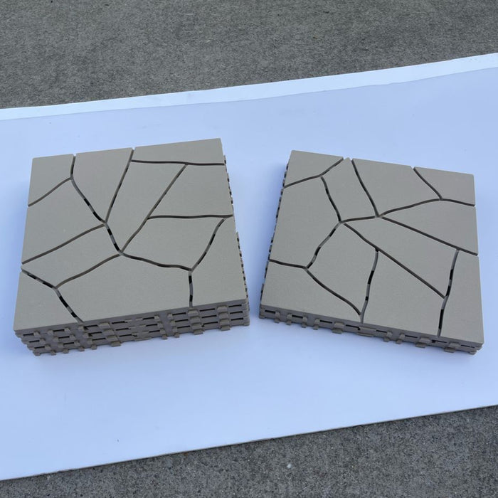 DECKO Lite PP Deck Tiles - BEIGESTONE - 12" x 12" - Premium, 100% Recycled Polypropylene (Price/Tile)