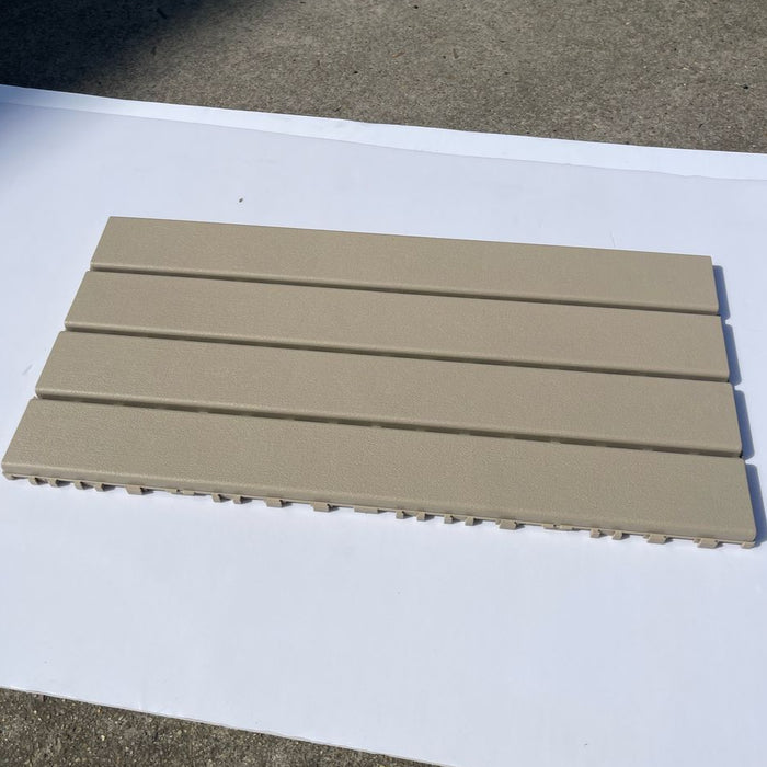 DECKO Lite PP Deck Tiles - BEIGESTONE - 24" x 12" - Premium, 100% Recycled Polypropylene (Price/Tile)