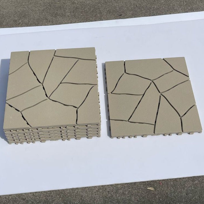 DECKO Lite PP Deck Tiles - BEIGESTONE - 12" x 12" - Premium, 100% Recycled Polypropylene (Price/Tile)