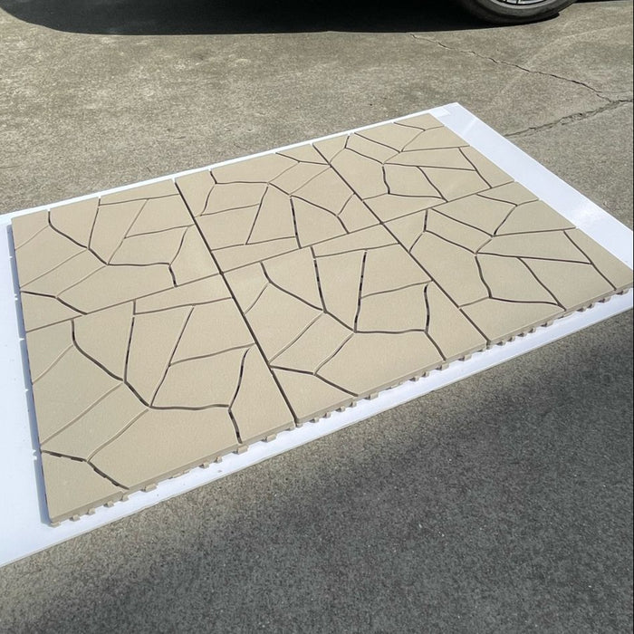 DECKO Lite PP Deck Tiles - BEIGESTONE - 12" x 12" - Premium, 100% Recycled Polypropylene (Price/Tile)
