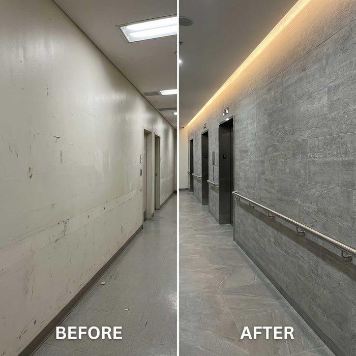 Flexible 3D Stone Wall Panels - <b>PIETRA GRIGIA</b> - Box of 16 panels (35.4" x 11.8") <b>46.5 sqft </b> coverage | DECKO Flexistone